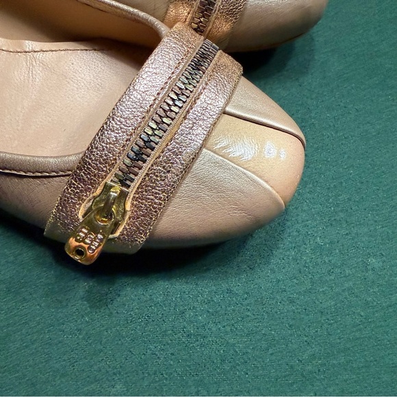 See by Chloe Women's Tan metallic Leather Flats size 37.5 - Picture 6 of 9